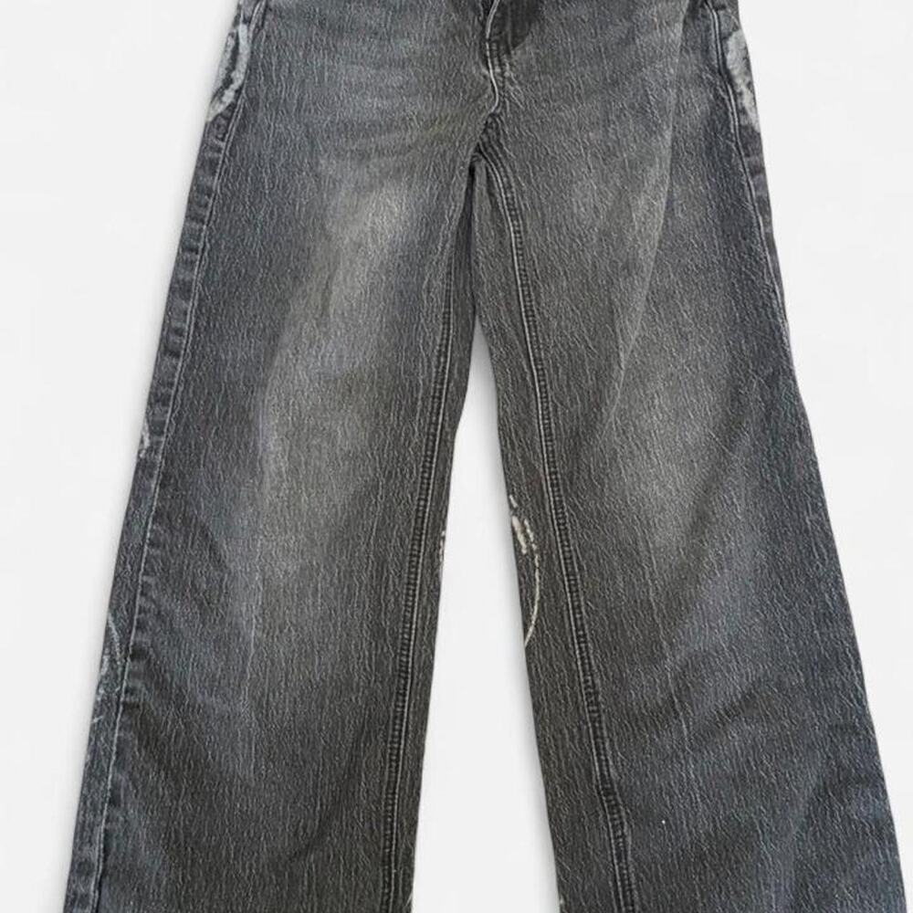 Black gray grunge baggy